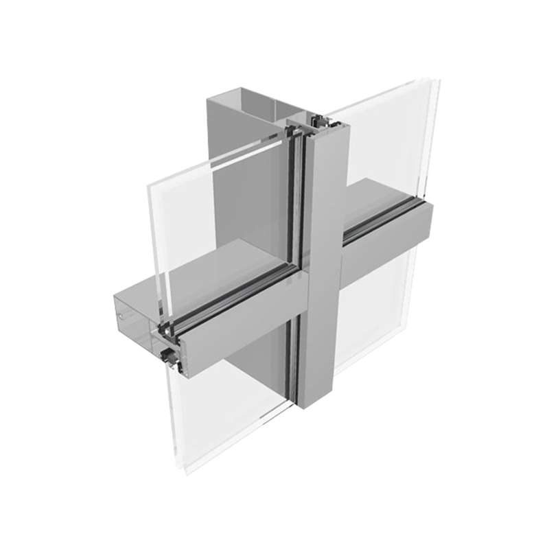 How does the exposed frame curtain wall shape the appearance of modern buildings?