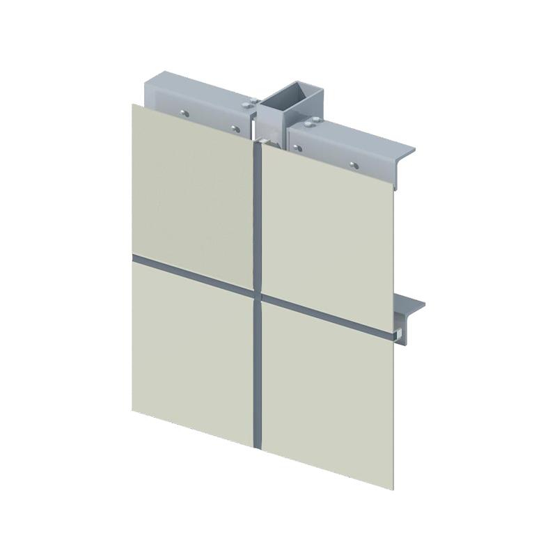 How does the steel frame structure of aluminum curtain wall ensure the stability of large-area building facades?